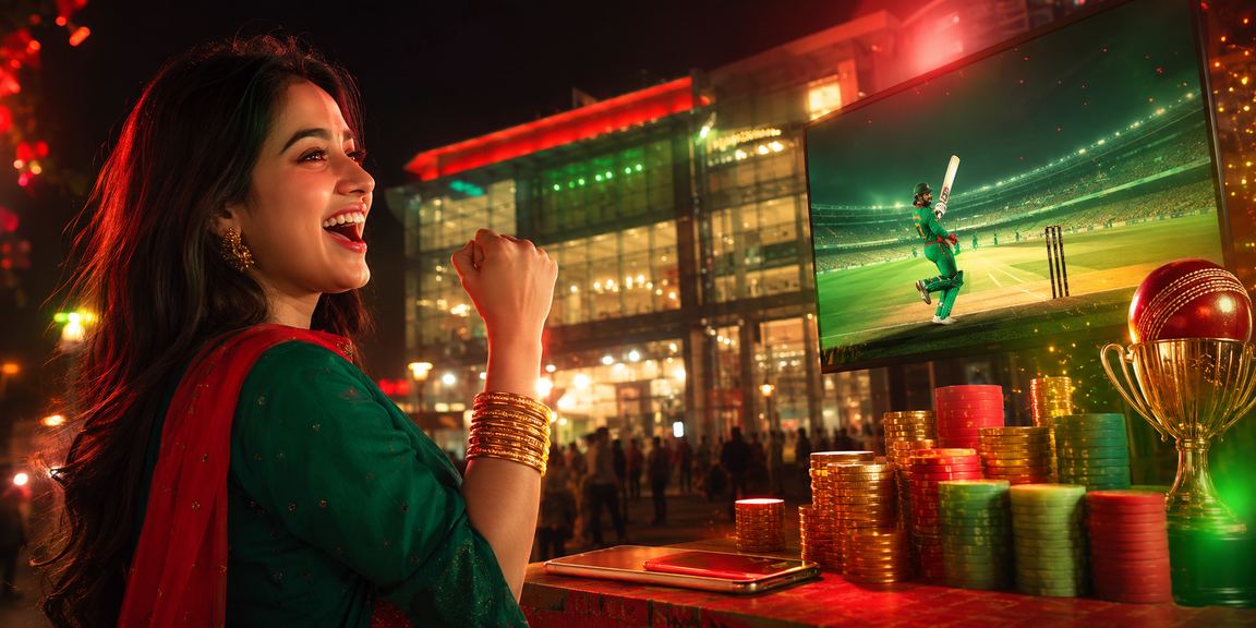 Cricket Betting Festival in Red & Green in Dhaka